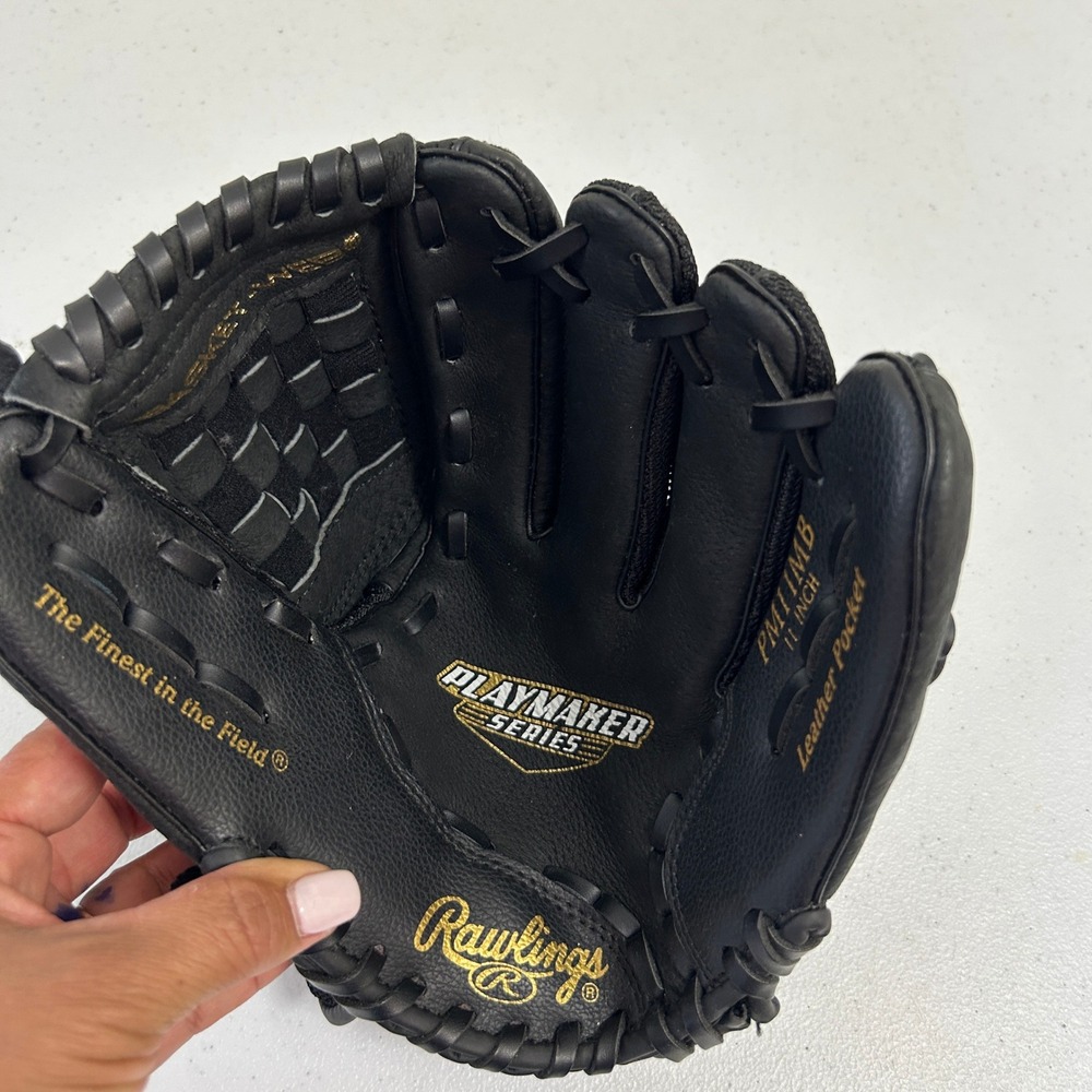 Rawlings Playmaker Series 11 Inch Baseball Glove Black Gold PM11MB RHT